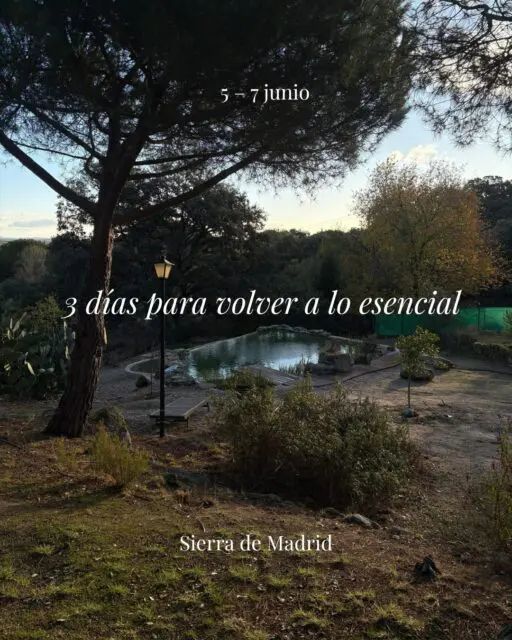 Del 5 al 7 de Junio - Retiro
~ Volver a lo esencialHay prácticas que cumplen su ciclo en la esterilla y otras que necesitan espacio, aire y tiempo para expandirse.Qué te proponemos:3 días , 2 noches de
> jivamukti yoga
> yoga restaurativo
> meditación guiada
> poesía
> naturaleza y descanso
> comida vegetariana deliciosa, productos KM0Con @clarabarderas y @veluvana_meditacionHa llegado el momento de regalarnos un fin de semana completo.Plazas limitadas. Escríbenos para recibir toda la información💌